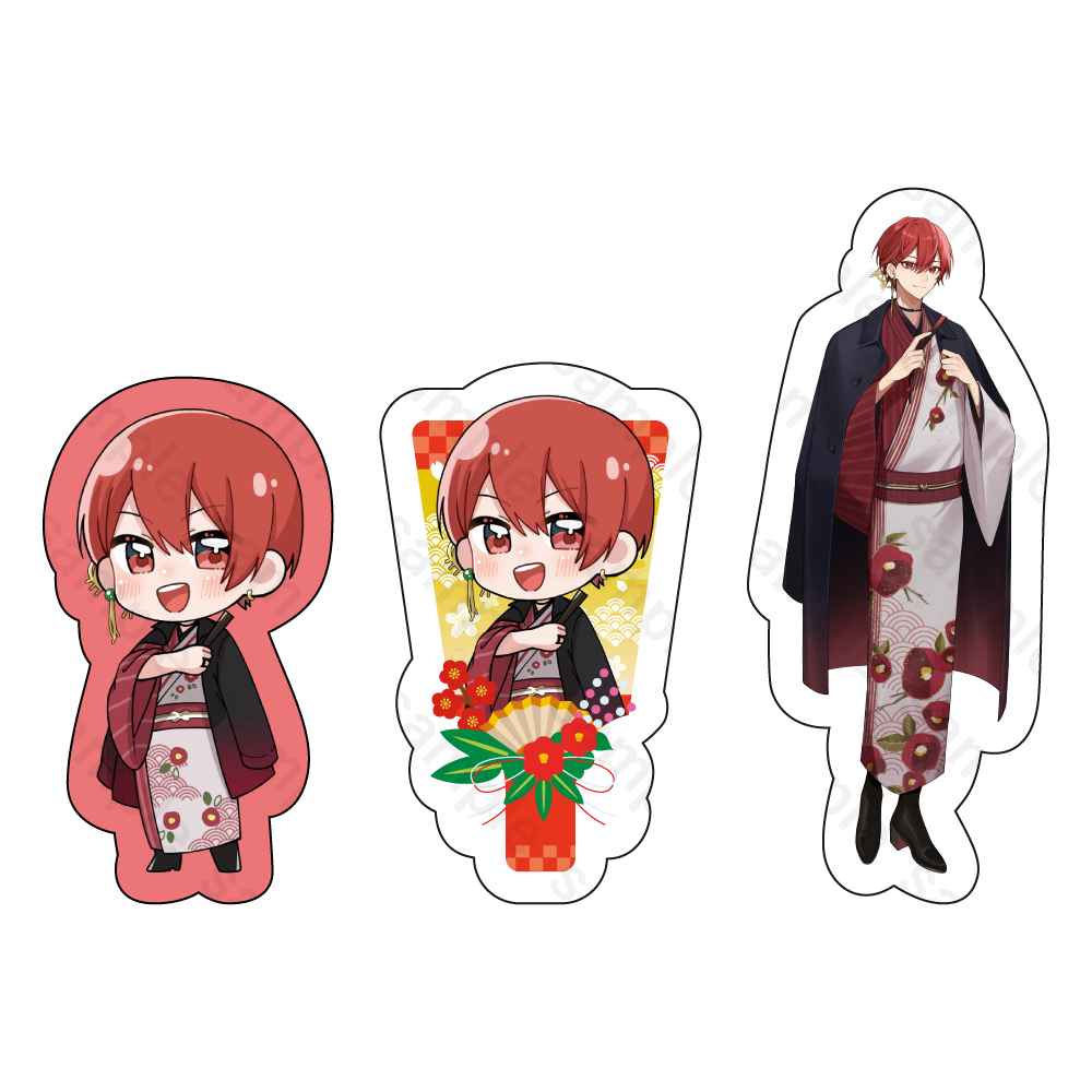 いれいす ダイカットステッカーセット 2024年 お正月ver. りうら